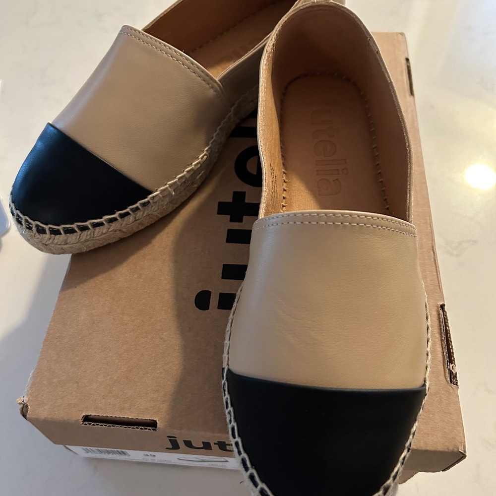 Leather espadrilles -SIZE 9 (run small, like an 8 or 81/2)